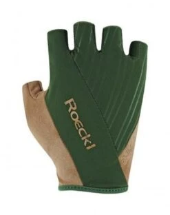 Roeckl Isone Fahrrad Handschuhe Kurz Grün/beige 2023