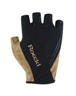 Roeckl Isone Fahrrad Handschuhe Kurz Schwarz/beige 2023