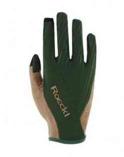 Roeckl Malvedo Fahrrad Handschuhe Lang Grün/beige 2023
