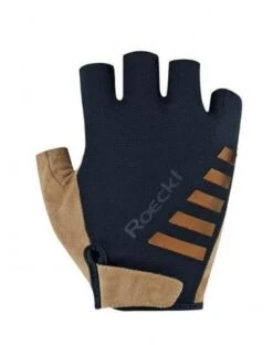 Roeckl Igura Fahrrad Handschuhe Kurz Schwarz/beige 2023