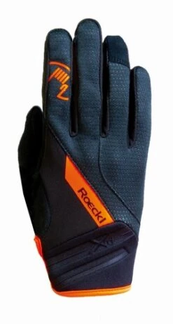 Roeckl Renon Winter Fahrrad Handschuhe Schwarz/orange 2022