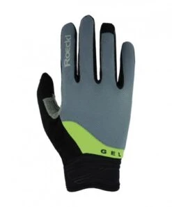 Roeckl Mori Fahrrad Handschuhe Lang Grau/grün 2022