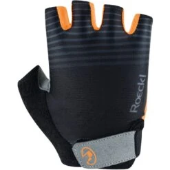 Roeckl Sports Bernex Kinder Fahrradhandschuhe - Black Shadow/orange 9605